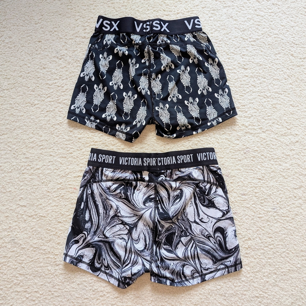 Victoria's Secret Black and Gray Athletic Shorts Spandex - Picture 3 of 3